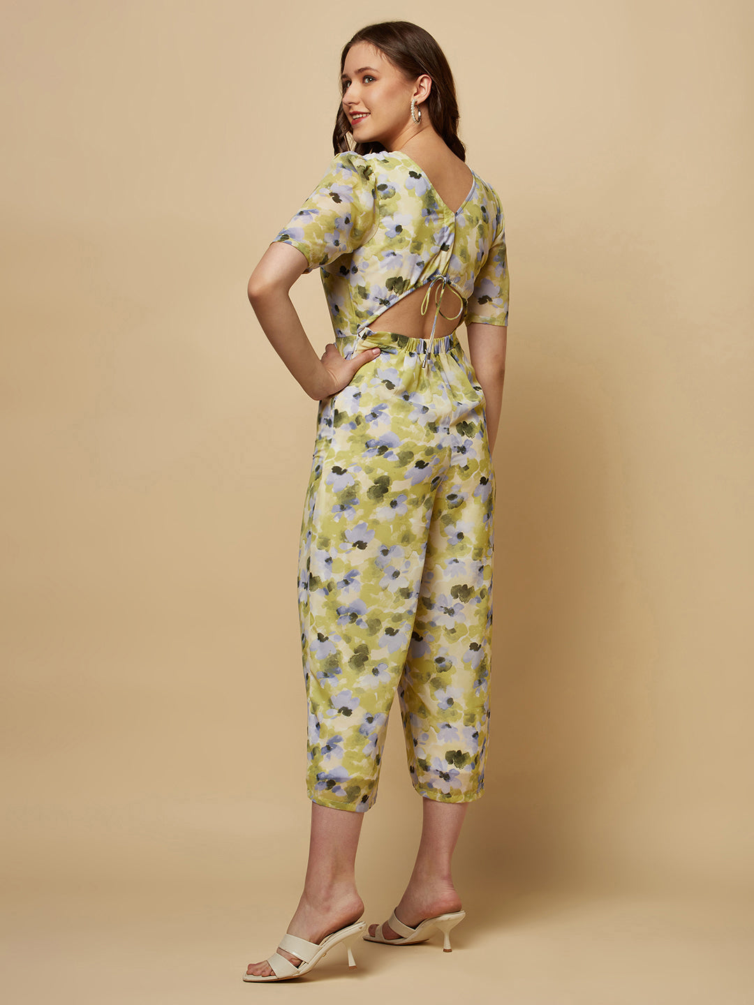 Zip Closure At Side | Drawstring at Back Cut | Lining Attached Available in a range of sizes, our Green Printed Women Jumpsuit With Back Waist Cut and Draw String is perfect for any woman who wants to feel confident and stylish. Order yours today and experience the perfect combination of style and comfort!