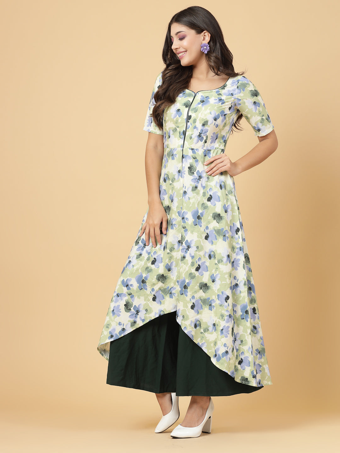 Make a stylish statement by this all time favourite jumpsuit for women, whether its official meetings or family gatherings, this will surly turn heads. Zip Closure at Back | Fabric Crepe | Lining attached
