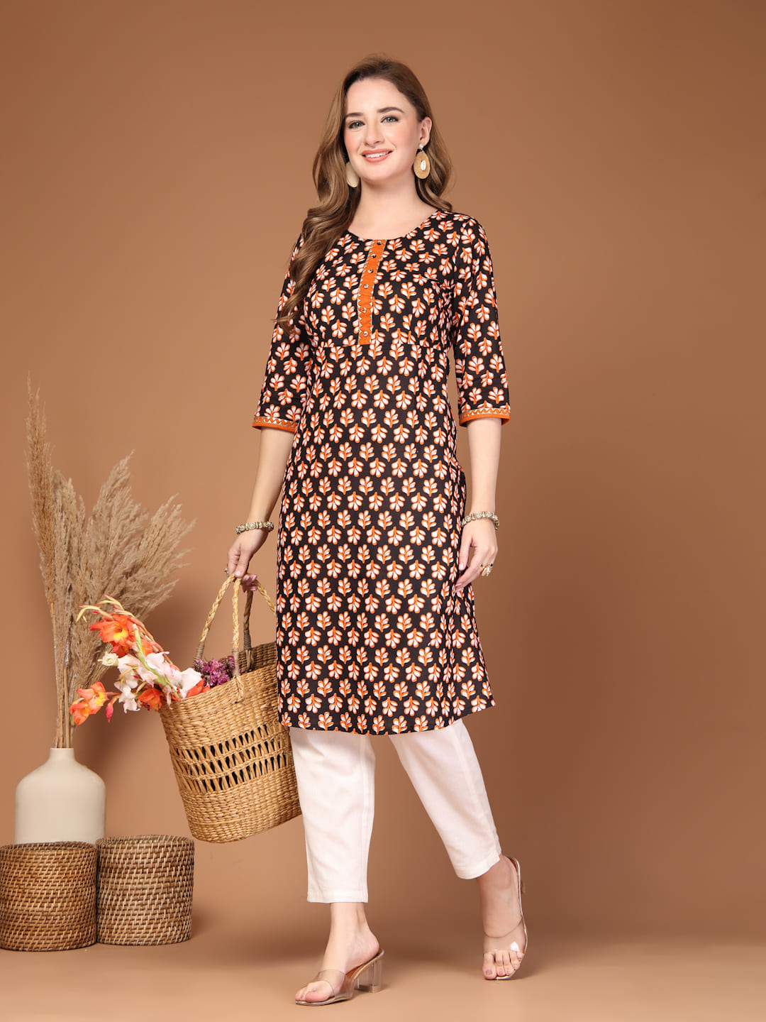 Traditional block print cotton kurti ladies