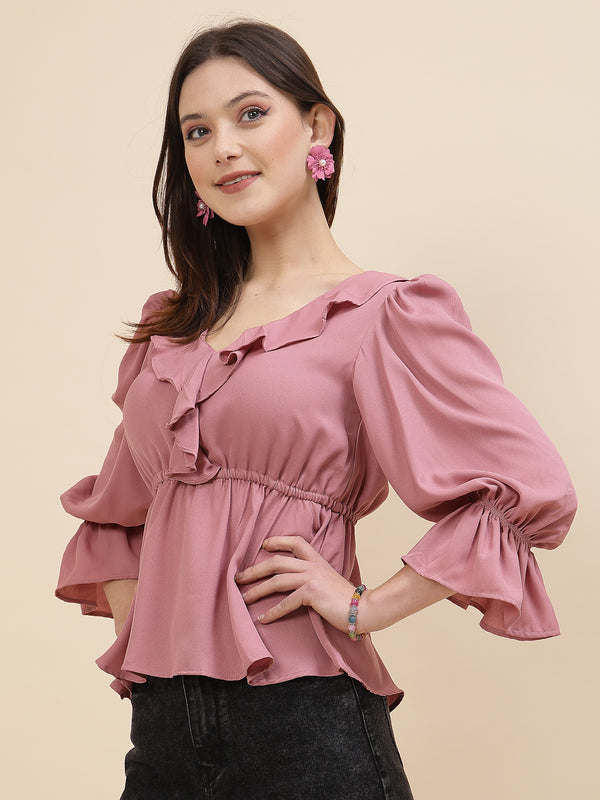 This cute long sleeve top for women and girls is perfect for any occasion. In a soft, charming pink, it's an ideal "going out" top that combines style and comfort. The long sleeves make it suitable as an evening top, adding a touch of elegance to your holiday party outfit. Whether you're dressing up for a festive event or just a casual night out, this top will make you stand out beautifully.