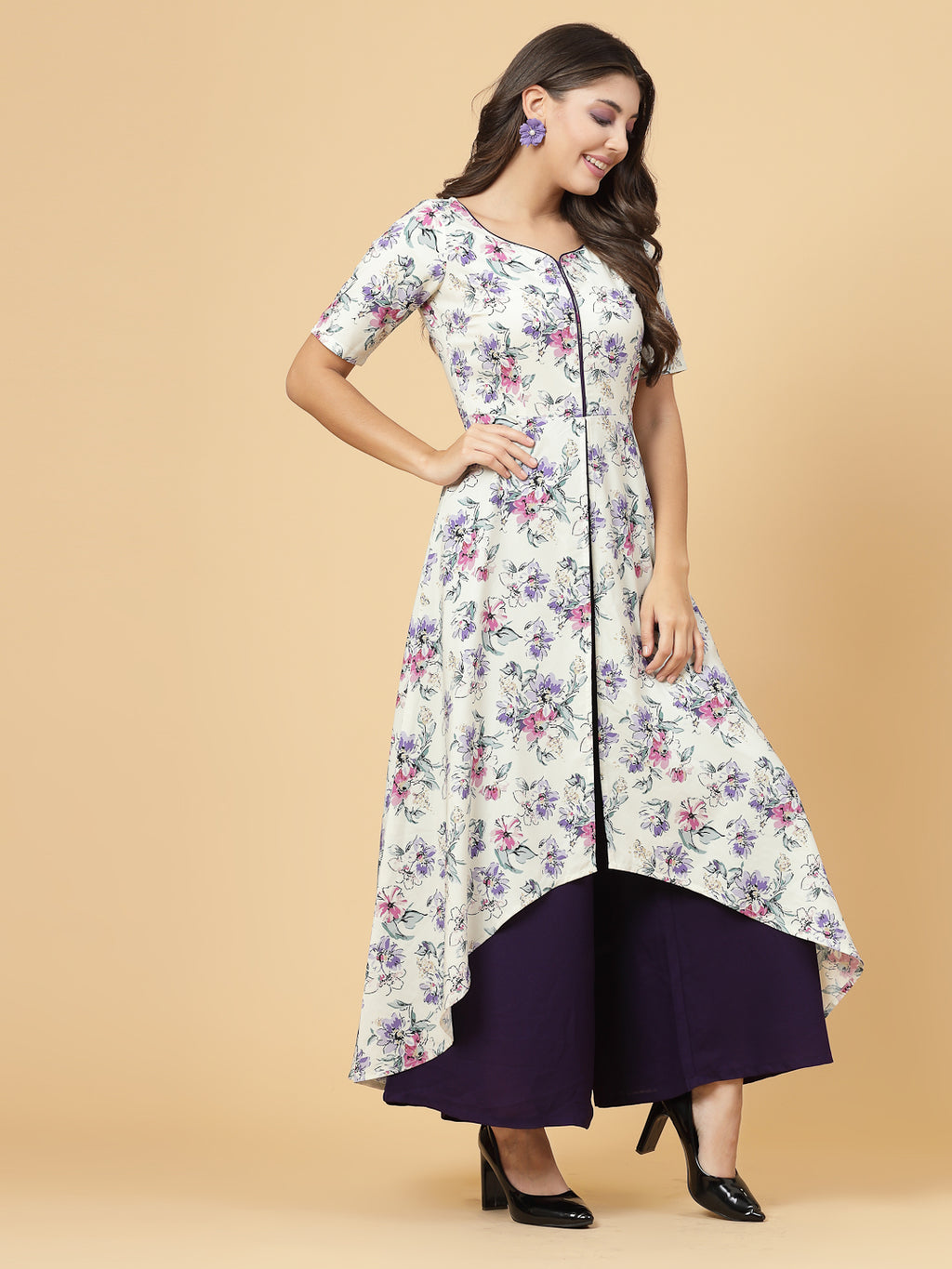 Make a stylish statement by this all time favourite jumpsuit for women, whether its official meetings or family gatherings, this will surly turn heads.  Zip Closure at Back | Fabric Crepe 