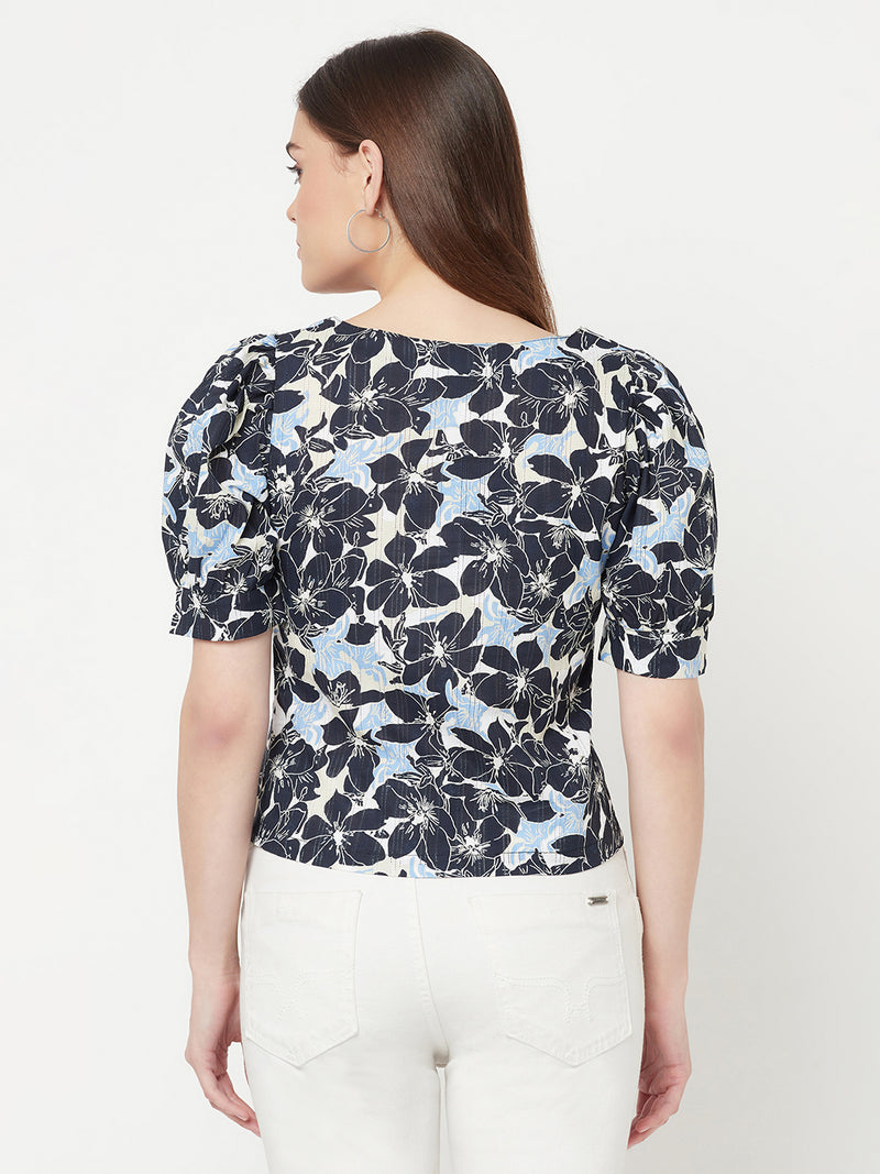 A Blue Color Floral Printed Cotton Top for Women is a comfortable and stylish piece of clothing that is perfect for a casual day out or a summer day. The top is made of soft and breathable cotton fabric that ensures maximum comfort throughout the day.