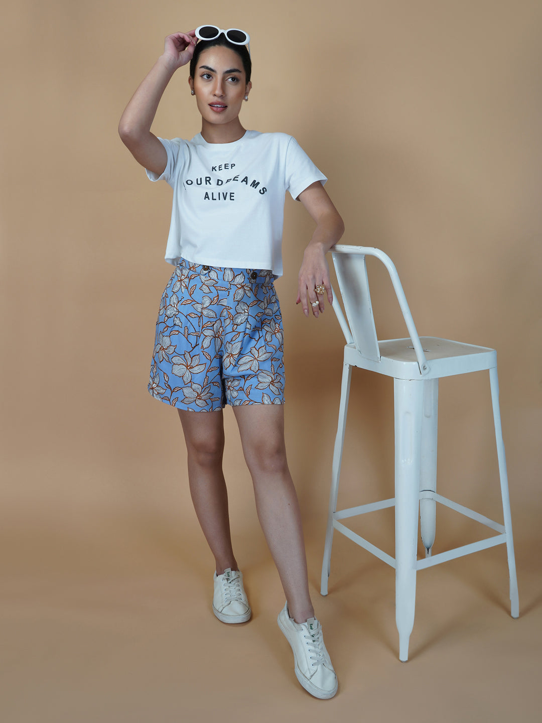 Lavender printed shorts for women with side pockets are a perfect addition to your summer wardrobe. These shorts are designed to provide comfort and style during hot weather.  The lavender print adds a touch of femininity to the design, making it an ideal choice for those who want to look and feel their best. The shorts come with a side pocket, which is not only functional but also adds a trendy look to the overall design.