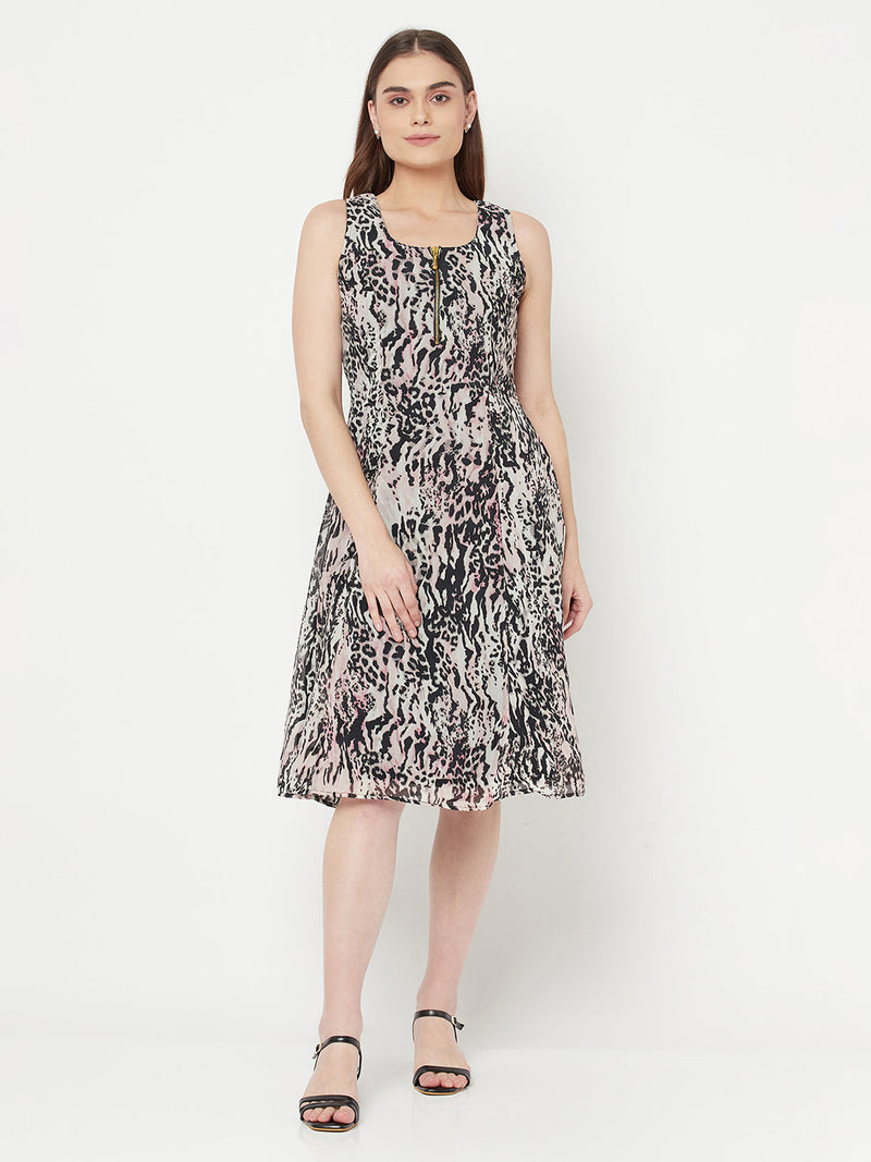 Animal Printed Princes Line Dress for Women-Pathaan SRK