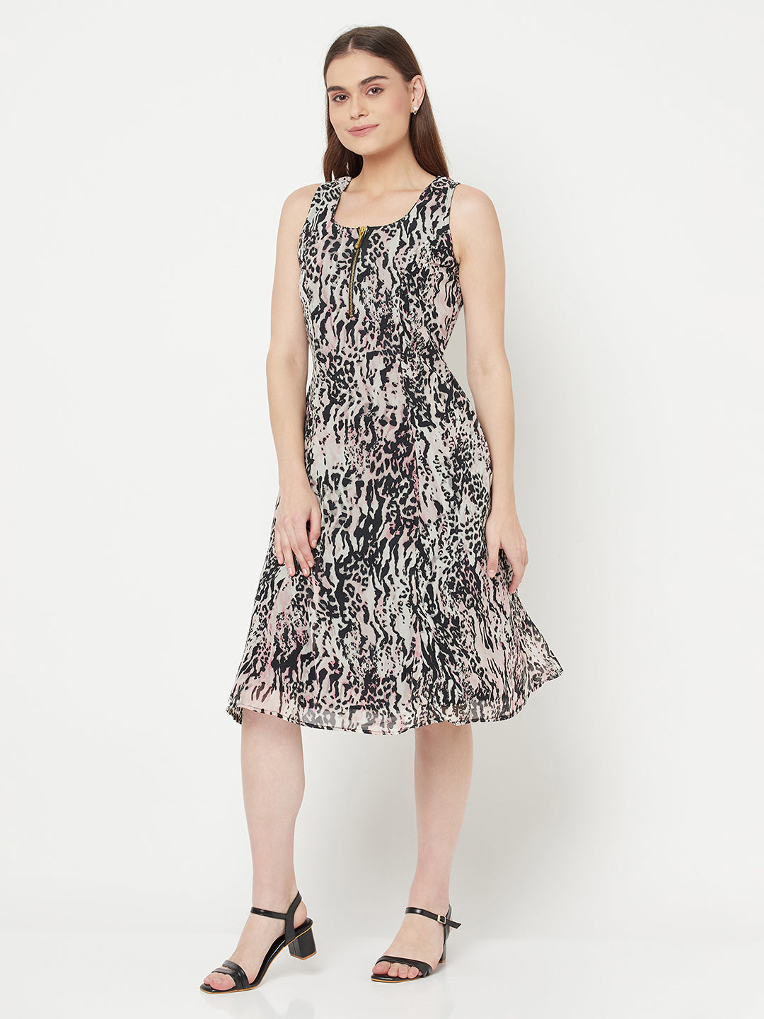Animal Printed Princes Line Dress for Women-Pathaan SRK