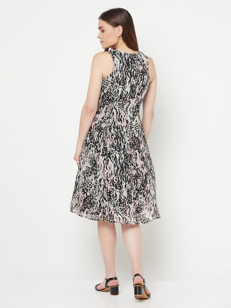 Animal Printed Princes Line Dress for Women-Pathaan SRK