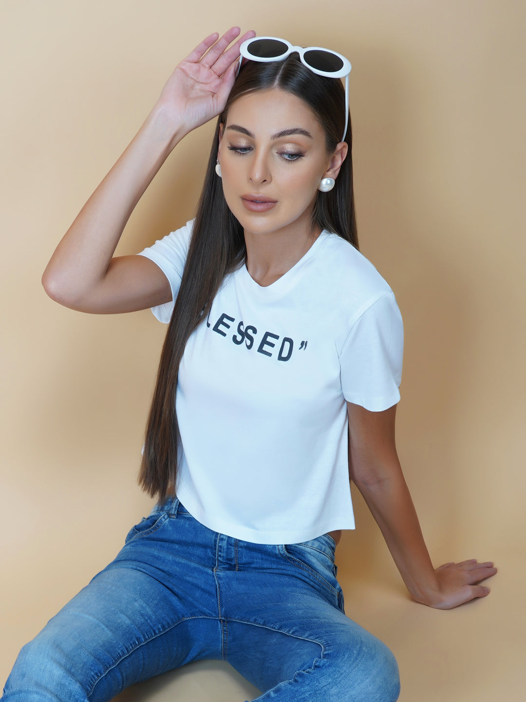 The quote T-shirt for women in white color is a classic wardrobe staple that combines comfort and style with a meaningful message. This T-shirt features a simple yet impactful quote that reflects the wearer's personality and values. The white color of the T-shirt makes it versatile and easy to pair with a variety of bottoms, making it a perfect addition to any wardrobe.