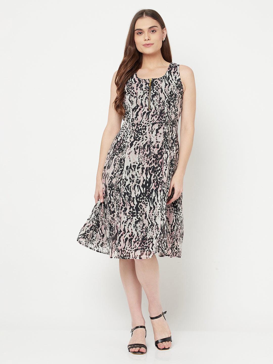 Animal Printed Princes Line Dress for Women-Pathaan SRK