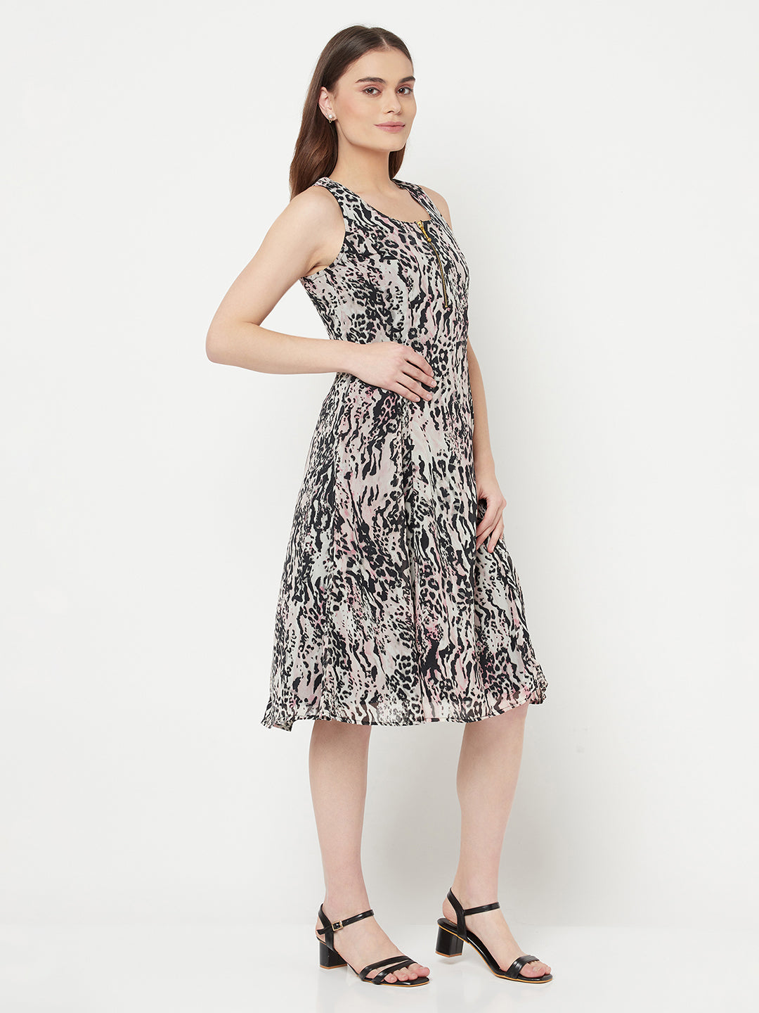 Animal Printed Princes Line Dress for Women-Pathaan SRK