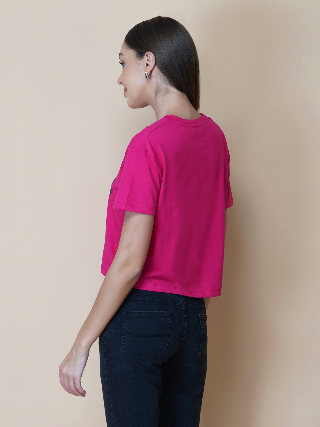A quote T-shirt for women in pink color is the perfect addition to any fashion-conscious woman's wardrobe. Made from soft and comfortable fabric, this T-shirt is designed to provide a relaxed fit and a comfortable feel. The pink color of the shirt adds a touch of feminine charm to the overall look, making it an ideal choice for those who love to express their femininity in a subtle yet stylish way.